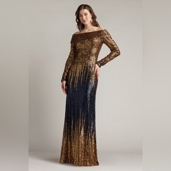 Tadashi Shoji Dresses & Skirts - TADASHI SHOJI - VIONNE OFF-SHOULDER SEQUIN GOWN